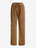 ZAFUL Pantalon Droit à Cordon en Velours Côtelé L Café