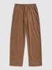 ZAFUL Pantalon en Couleur Unie à Jambe Droite en Velours Côtelé M Café