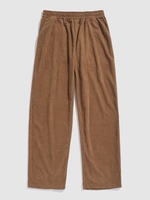 ZAFUL Pantalon en Couleur Unie à Jambe Droite en Velours Côtelé M Café