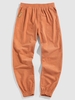 ZAFUL Pantalon en Couleur Unie en Velours Côtelé S Café lumière