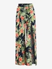 ZAFUL Pantalon Fendu à Imprimé Fleuri Feuille à Jambe Large M Bleu profond