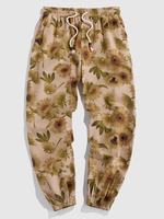 ZAFUL Pantalon Motif de Fleur Xl Jaune clair