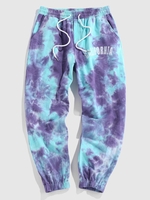 ZAFUL Pantalon Teinté à Imprimé CALIFORNIA L Pourpre