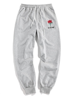ZAFUL Pantalon de Jogging Crayon Rose Graphique Pour Femme 2xl Gris clair