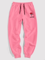 ZAFUL Pantalon de Jogging Crayon Rose Graphique Pour Femme 2xl Rose léger