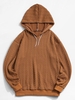 ZAFUL Pull à Capuche en Jacquard à Cordon S Café
