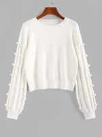 ZAFUL Pull à Goutte Epaule Xl Blanc