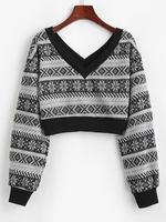 ZAFUL Pull Court Plongeant à Goutte Epaule M Gris