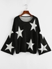 ZAFUL Pull Etoile à Manches Evasées M Noir