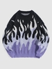 ZAFUL Pull Feuille avec Lettre Esthétique Y2K Xl Violet clair