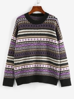 ZAFUL Pull Géométrique à Goutte Epaule M
