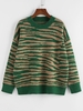 ZAFUL Pull Zèbre à Goutte Epaule S Vert profond