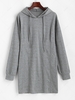 ZAFUL Robe à Capuche Plissée à Capuche à Manches Longues à Cordon S Gris foncé