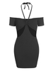 ZAFUL Robe Ajustée Nouée Découpée à Col Halter Xl Noir