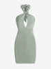 ZAFUL Robe Ajustée sans Dos à Col Halter M Vert clair