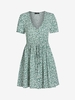 ZAFUL Robe Boutonnée Fleurie Imprimée Taille à Cordon M Vert clair