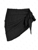 ZAFUL Robe de Plage Texturée Nouée à Côté Taille unique Noir
