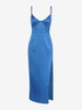 ZAFUL Robe de Soirée à Dos Nu en Satin M Bleu