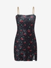 ZAFUL Robe Fendue Cerise à Chaîne de Grande Taille en Velours