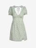 ZAFUL Robe Fendue Découpée Nouée Fleurie Nouée M Vert clair