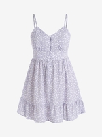 ZAFUL Robe Fleurie Boutonnée à Bretelle de Grande Taille
