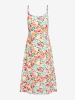ZAFUL Robe Mi-Longue à Imprimé Feuille à Bretelle M Vert clair