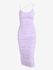ZAFUL Robe Mi-Longue Moulante Plissée à Bretelle L Violet clair