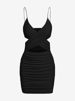 ZAFUL Robe Moulante Côtelée Croisée Xl Noir