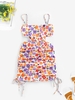 ZAFUL Robe Moulante Sanglée à Imprimé Fleurie sans Dos M