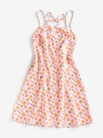 ZAFUL Robe Nouée Fleurie Imprimée sans Dos M Blanc
