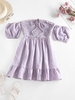 ZAFUL Robe Patineuse Plissée à Epaule Dénudée en Vichy S Violet clair