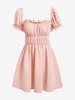 ZAFUL Robe Plissée à Manches Bouffantes à Volants S Rose léger