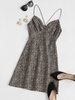 ZAFUL Robe Plongeante à Imprimé Léopard M