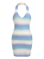 ZAFUL Robe Pull Moulante Ombre à Col Halter M