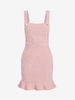 ZAFUL Robe Sirène Tablier en Velours Côtelé L Rose clair