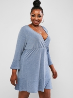ZAFUL Robe Superposée Fil Métallique de Grande Taille à Volants