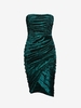 ZAFUL Robe Tube Tulipe en Velours à Volants M Vert profond