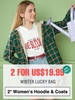 ZAFUL Sac de Chance - Vêtements pour femmes 1* Sweats à capuche & 1* Manteau - Quantité limitée L