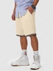 ZAFUL Short à Imprimé Ethnique en Velours Côtelé avec Poche à Cordon Xxl Café lumière
