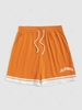 ZAFUL Short à Imprimé Lettre CALIFORNIA avec Rayures Colorées S Orange