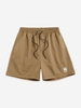 ZAFUL Short à Label Design en Couleur Unie à Cordon S Café