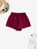 ZAFUL Short à Taille Empire Xl Rouge foncé