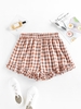 ZAFUL Short à Volants en Vichy L Café