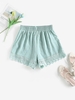 ZAFUL Short Au Crochet Inséré à Pois S Vert clair