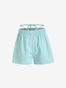 ZAFUL Short avec String à Taille Haute à Noué au Dos L Vert