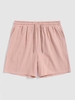 ZAFUL Short Bermudas Décontracté avec Poches à Cordon M Rose clair