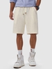 ZAFUL Short Bermudas de Vacances Simple avec Poches à Cordon S Café lumière