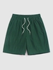 ZAFUL Short Bermudas Motif Rayé à Cordon M Vert profond