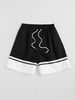 ZAFUL Short Bicolore à Cordon Streetwear S Noir