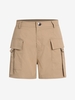 ZAFUL Short Cargo à Bretelle Bouclée avec Poches à Rabat M Café lumière